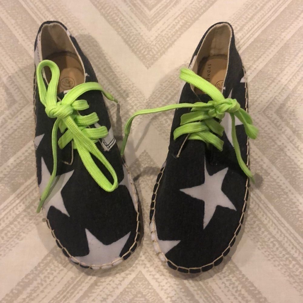 Sydney Jordyn Grey with Stars Espadrille Shoes